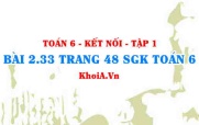 Bài 2.33 trang 48 SGK Toán 6 tập 1 Kết nối tri thức
